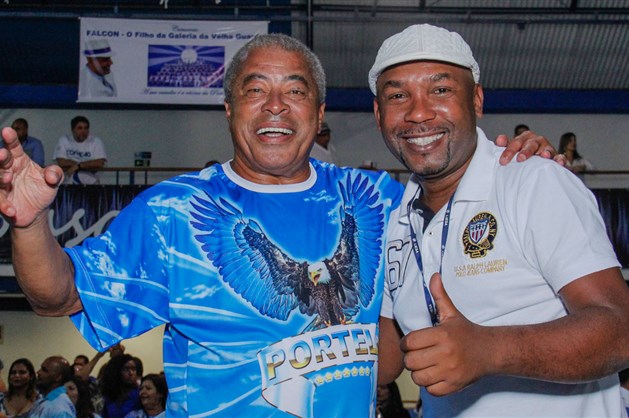 Tricampeão Jairzinho prestigiou noite de eliminatória