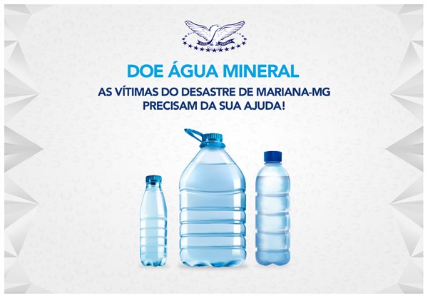 Portela recolhe água mineral para desabrigados de Mariana-MG