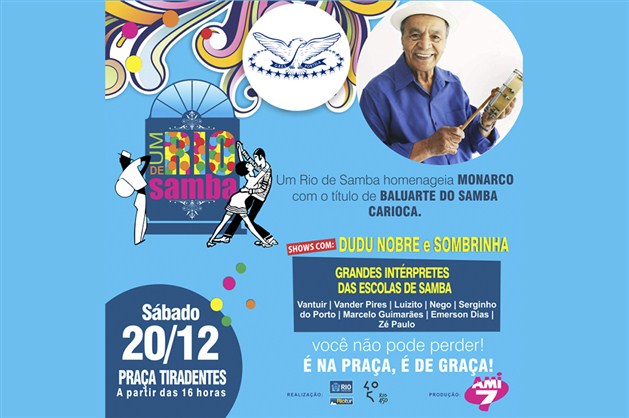 Monarco será homenageado por "Um Rio de Samba"