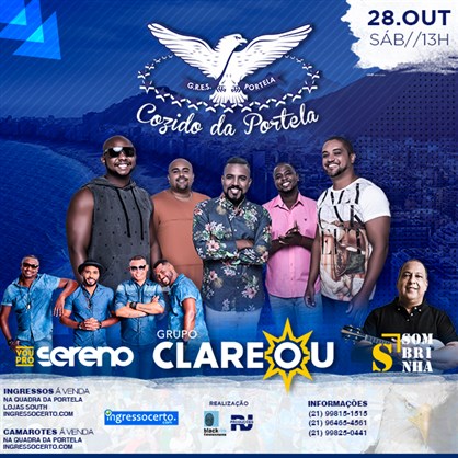 Cozido da Portela receberá Clareou, Vou Pro Sereno e Sombrinha 